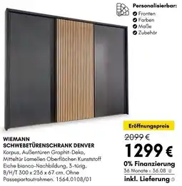 Hardeck Wiemann schwebetürenschrank denver Angebot