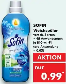 Kaufland SOFIN Weichspüler Angebot