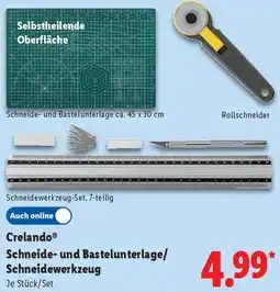 Lidl Crelando Schneide- und Bastelunterlage/ Schneidewerkzeug Angebot