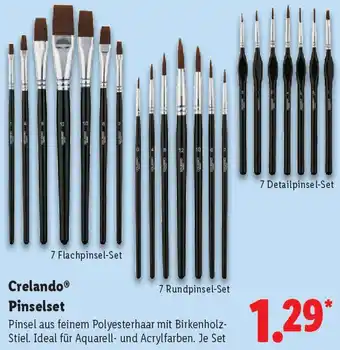 Lidl Crelando Pinselset Angebot