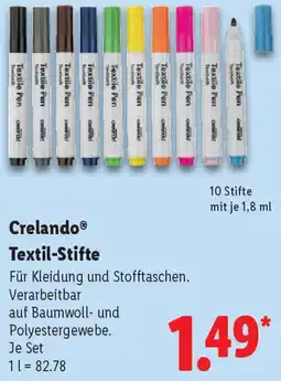 Lidl Crelando Textil-Stifte Angebot