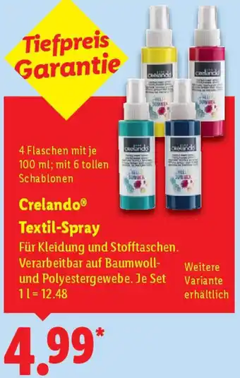 Lidl Crelando Textil-Spray Angebot
