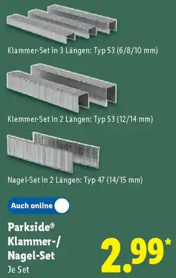 Lidl Parkside Klammer-/ Nagel-Set Angebot