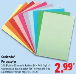 Lidl Crelando Farbpapier Angebot