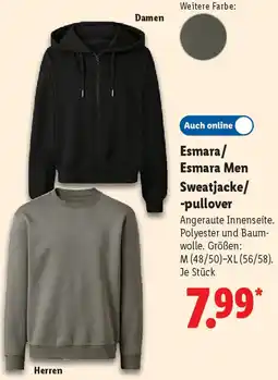 Lidl Esmara/ Esmara Men Sweatjacke/ -pullover Angebot