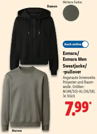 Lidl Esmara/ Esmara Men Sweatjacke/ -pullover Angebot