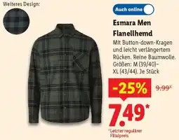 Lidl Esmara Men Flanellhemd Angebot