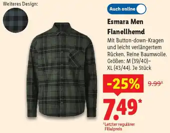 Lidl Esmara Men Flanellhemd Angebot