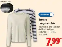 Lidl Esmara Langarmshirts Angebot