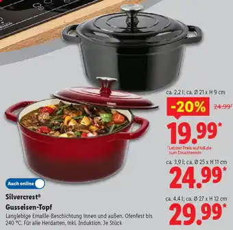 Lidl Silvercrest Gusseisen-Topf Angebot
