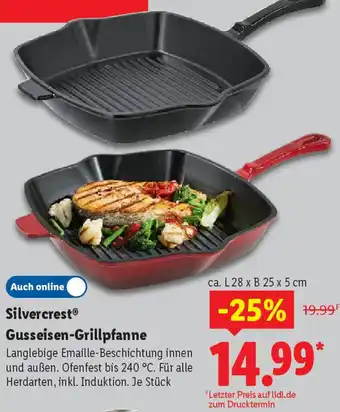 Lidl Silvercrest Gusseisen-Grillpfanne Angebot
