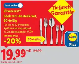 Lidl Silvercrest Edelstahl-Besteck-Set, 60-teilig Angebot