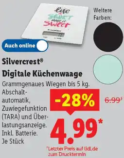 Lidl Silvercrest Digitale Küchenwaage Angebot
