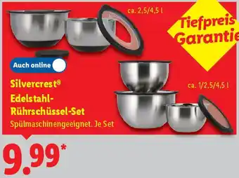 Lidl Silvercrest Edelstahl Rührschüssel-Set Angebot