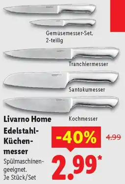 Lidl Livarno Home Edelstahl Küchenmesser Angebot