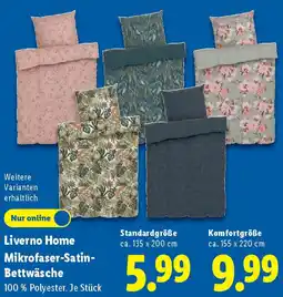 Lidl Liverno Home Mikrofaser-Satin Bettwäsche Angebot