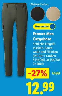 Lidl Esmara Men Cargohose Angebot