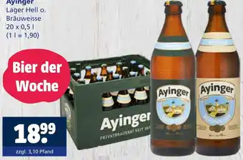 Getränkewelt Ayinger lager hell Angebot