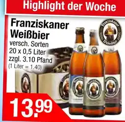 Getränke City Franziskaner weißbier Angebot