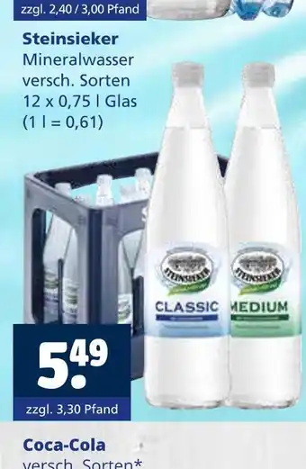 Getränkewelt Steinsieker mineralwasser Angebot