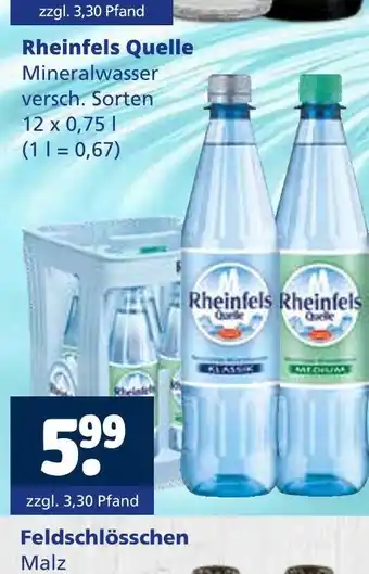 Getränkewelt Rheinfels quelle mineralwasser Angebot