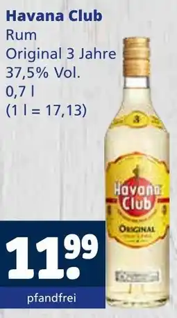 Getränkewelt Havana club rum original 3 jahre Angebot