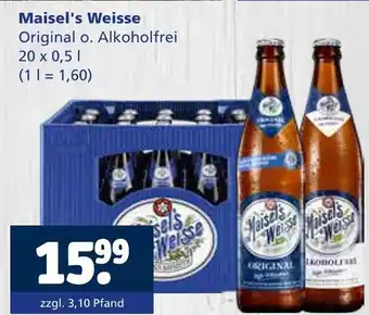 Getränkewelt Maisel's weisse original o. alkoholfrei Angebot