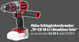 Hagebau Akku-schlagbohrschrauber tp-cd 18 li-i brushless-solo Angebot