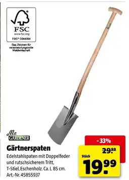 Hagebau Mr. gardener gärtnerspaten Angebot