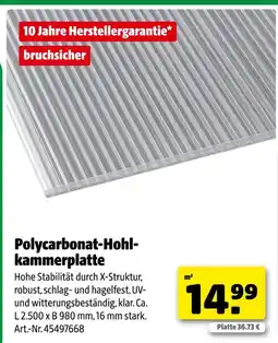 Hagebau Polycarbonat-hohlkammerplatte Angebot