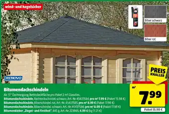 Hagebau Renovo bitumendachschindeln rechteckschindel schwarz Angebot