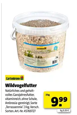 Hagebau Gartenkrone wildvogelfutter terrassenmix Angebot