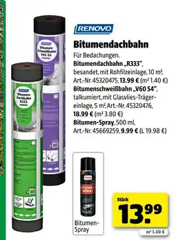 Hagebau Renovo bitumendachbahn r333 Angebot