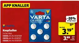 Hagebau Varta knopfzellen cr2032 Angebot