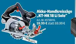 Hagebau Krafttronic akku-handkreissäge kt-hk 18 li solo Angebot