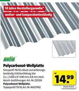Hagebau Gutta polycarbonat-wellplatte Angebot