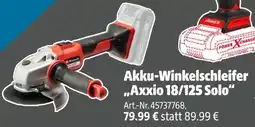 Hagebau Akku-winkelschleifer axxio 18/125 solo Angebot