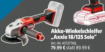 Hagebau Akku-winkelschleifer axxio 18/125 solo Angebot