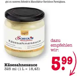 E-Center Scheck-in manufaktur käsesahnesauce Angebot