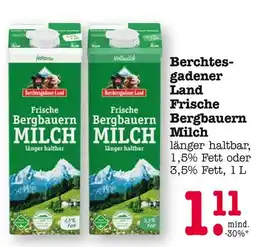 E-Center Berchtesgadener land frische bergbauern milch 1,5% fett Angebot