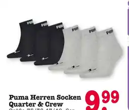 E-Center Puma herren socken quarter & crew Angebot