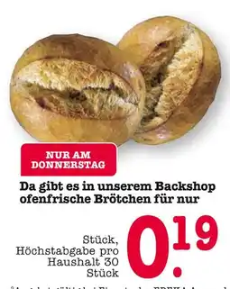 E-Center Ofenfrische brötchen Angebot