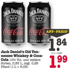 E-Center Jack daniel's old tennessee whiskey & coca-cola Angebot