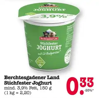 E-Center Berchtesgadener land stichfester joghurt Angebot