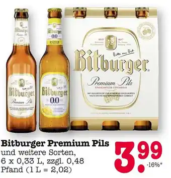 E-Center Bitburger premium pils Angebot