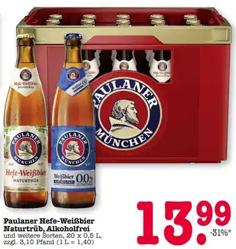E-Center Paulaner hefe-weißbier naturtrüb Angebot