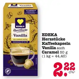 E-Center Edeka herzstücke kaffeekapseln vanilla Angebot