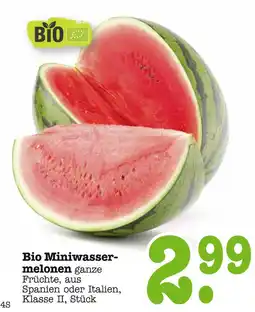 E-Center Bio miniwassermelonen Angebot