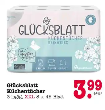 E-Center Glücksblatt küchentücher Angebot