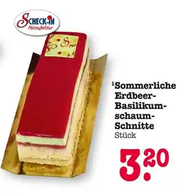 E-Center Scheck-in manufaktur sommerliche erdbeer-basilikumschaum-schnitte Angebot